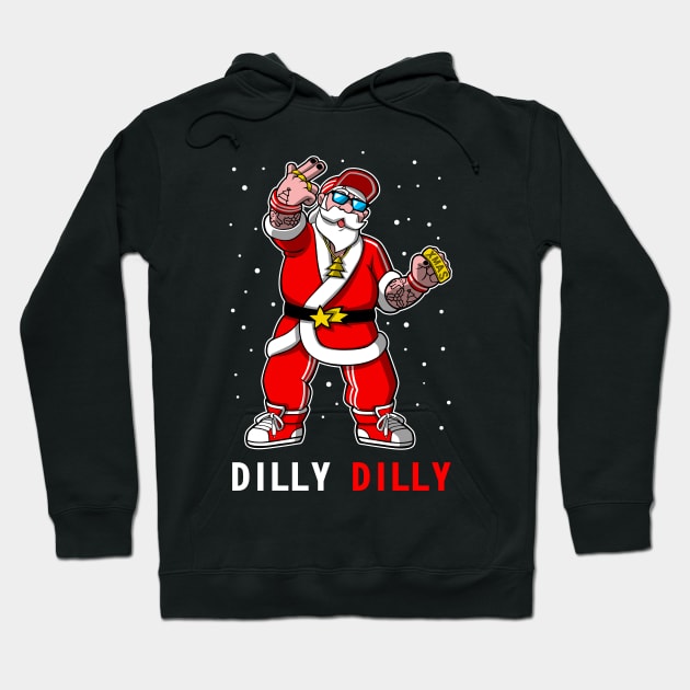 Dilly Dilly Santa Claus Hipster Hoodie by albertocubatas